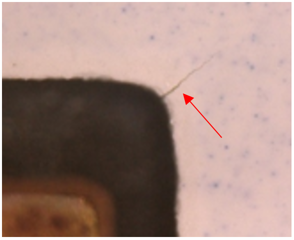 冷熱沖擊測試后觀察圖